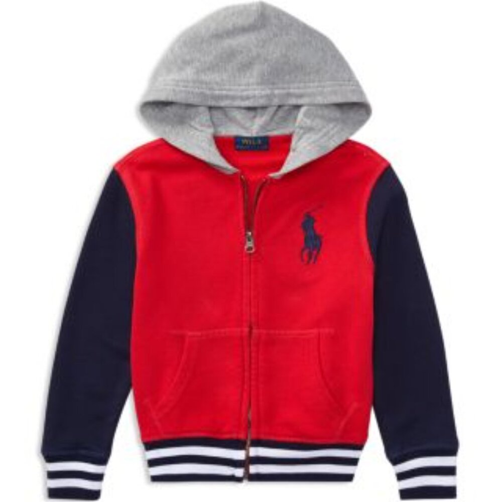 Ralph Lauren Boys' French Terry Varsity Jacket - Little Kid- 2t